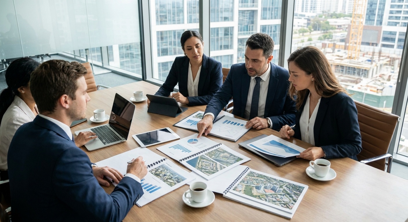 Fachlicher Austausch in einem modernen Büro