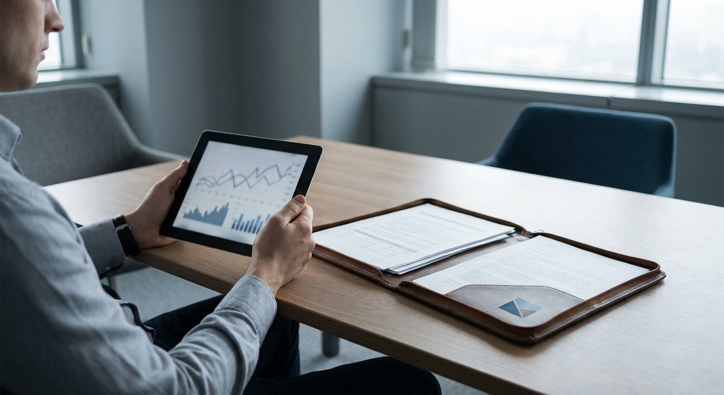 Digitale Finanzübersicht auf einem Bildschirm